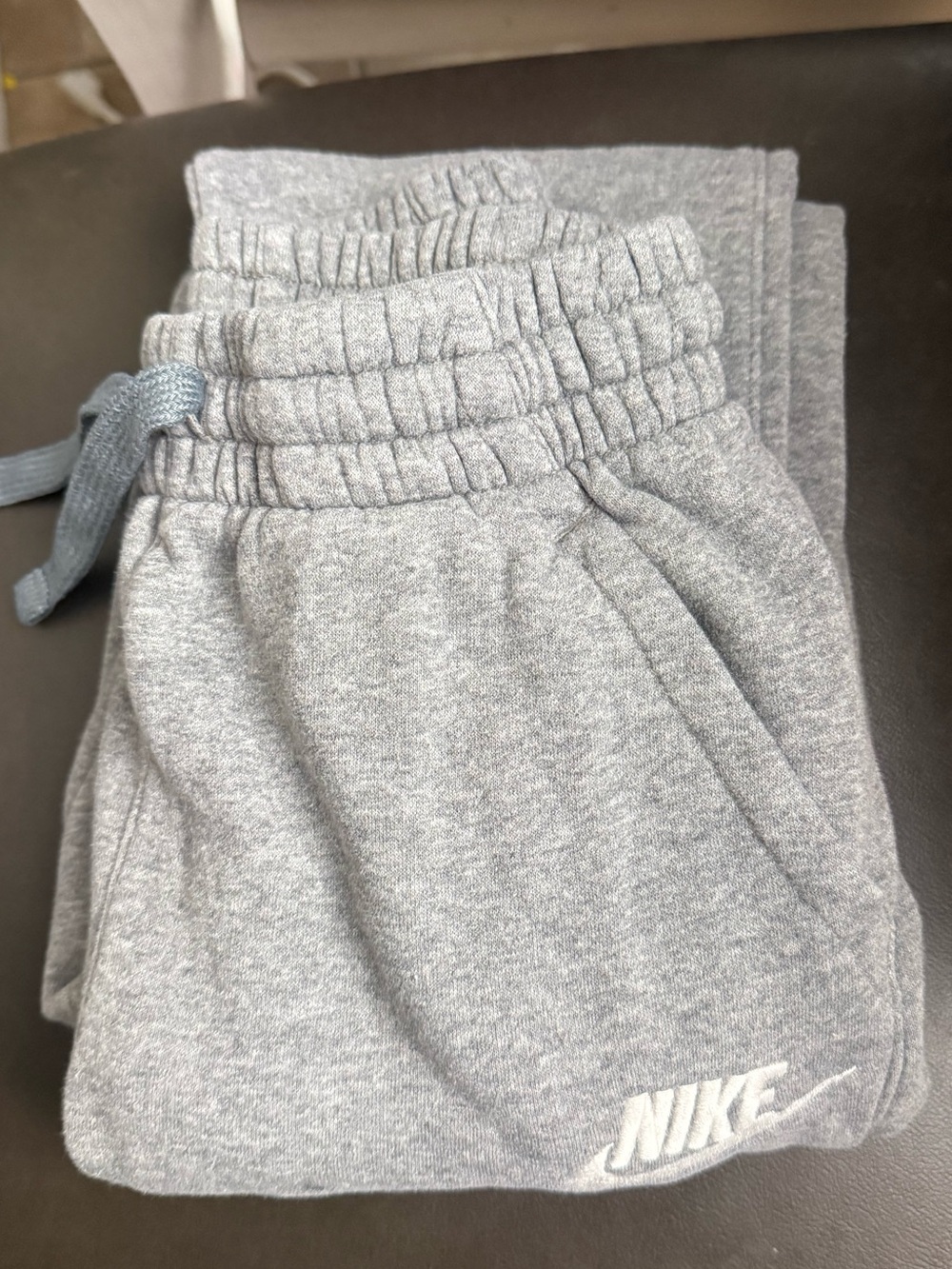 Nike Kids Heather Gray Fleece Joggers